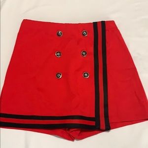 Boutique black and red skort